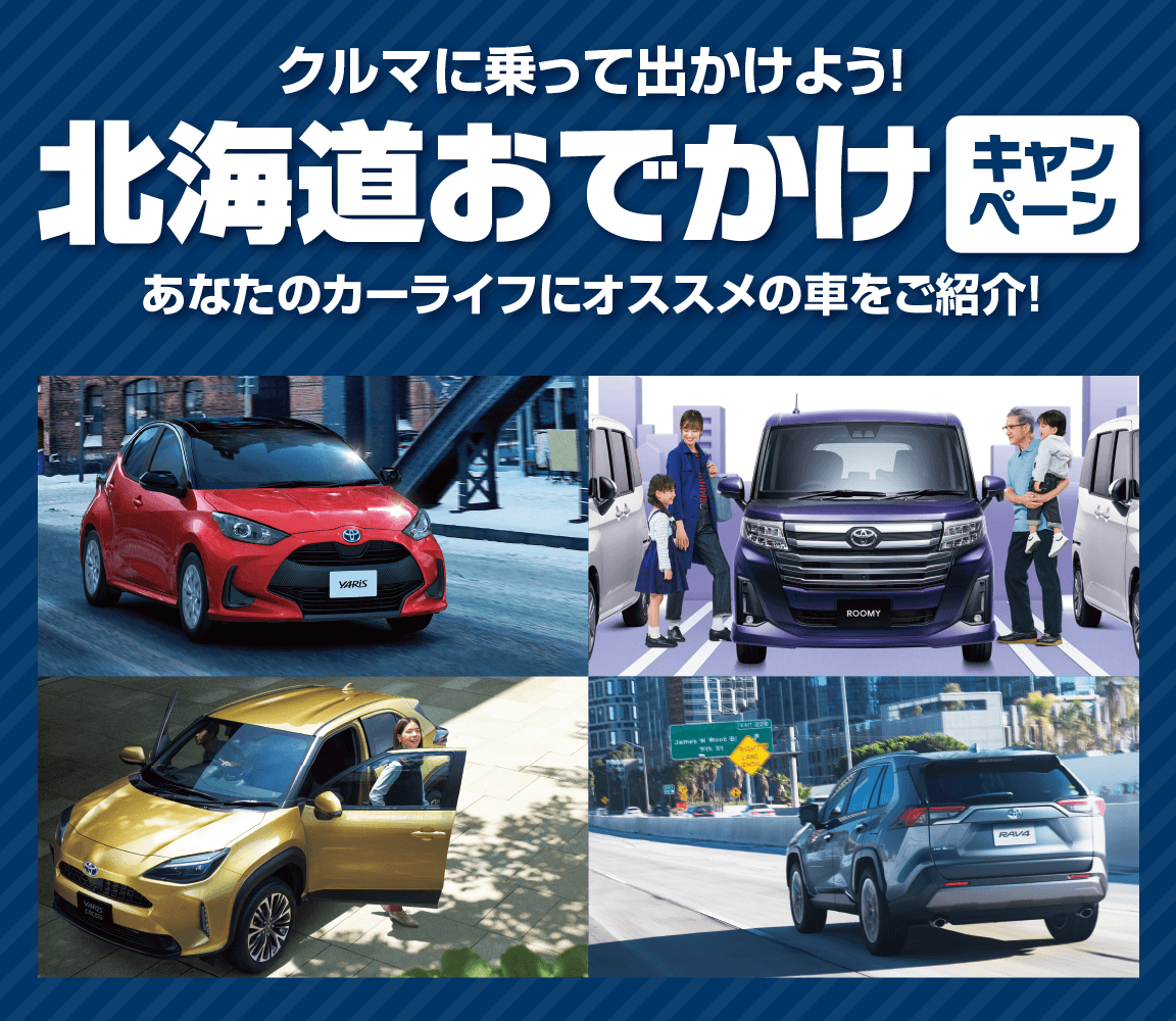 北海道 クルマでおでかけキャンペーン ネッツトヨタ苫小牧 北海道 クルマでおでかけキャンペーン ネッツトヨタ苫小牧